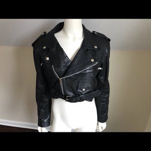 Vintage 80s Contempo Motorcycle leather jacket
